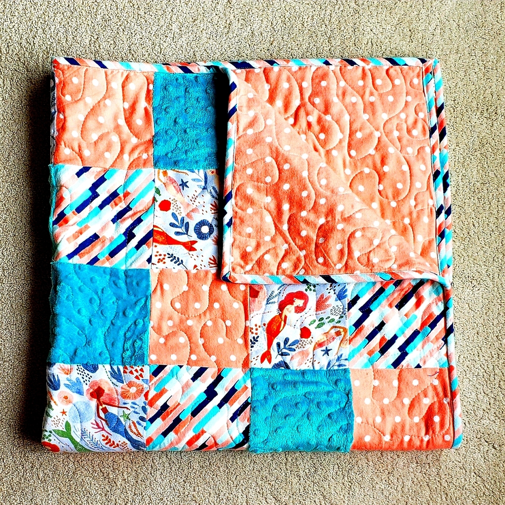 New Baby Blanket, Baby Quilt, Lap Quilt